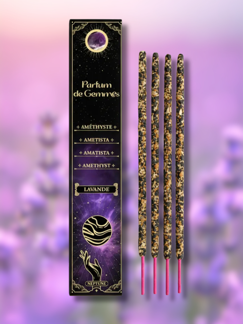 Incenso Smudge Stick Lavanda e Ametista 20g — Parfum de Gemmes