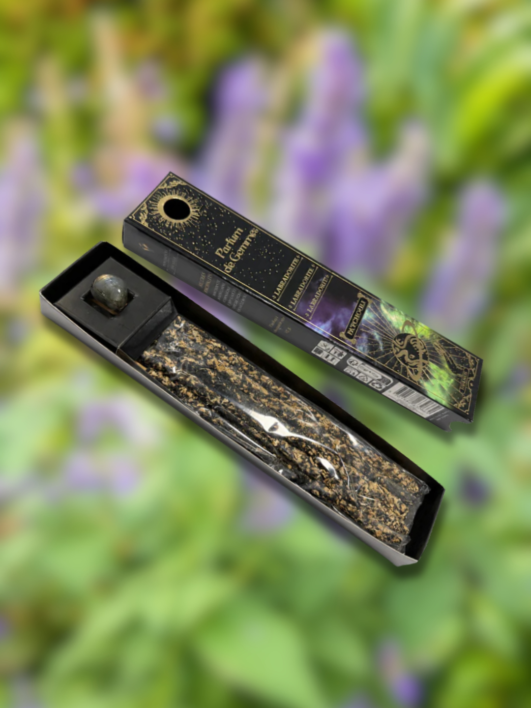 Incenso Smudge Stick Patchouli e Labradorite 20g — Parfum de Gemmes