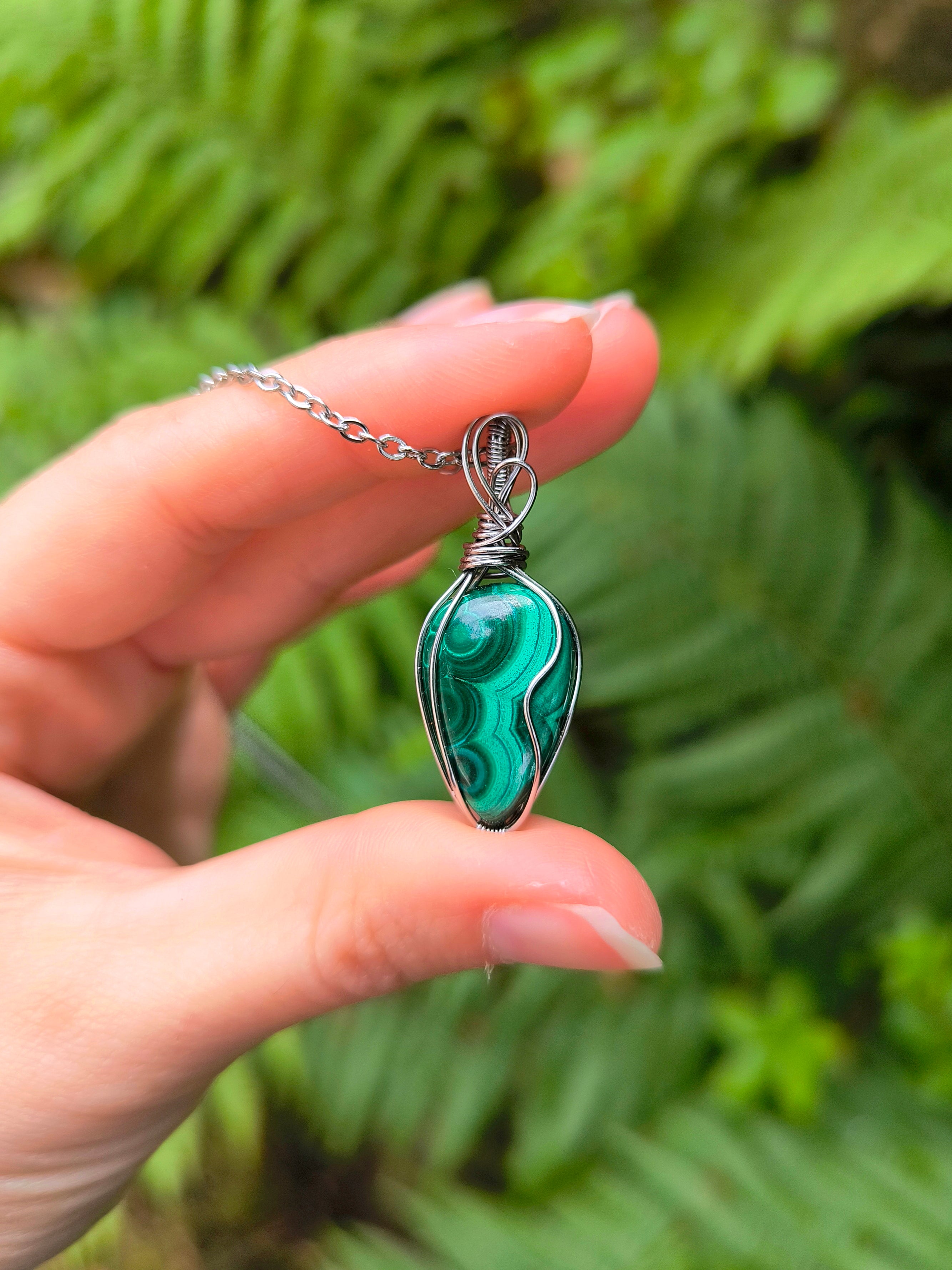 Collana Echoes – malachite