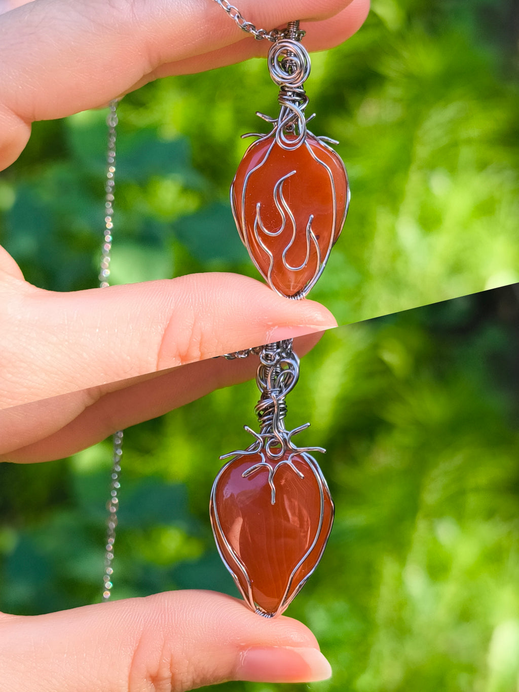 Collana Living Solstice - corniola
