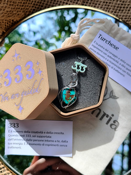 Collana Synchronicity 333 - Turchese