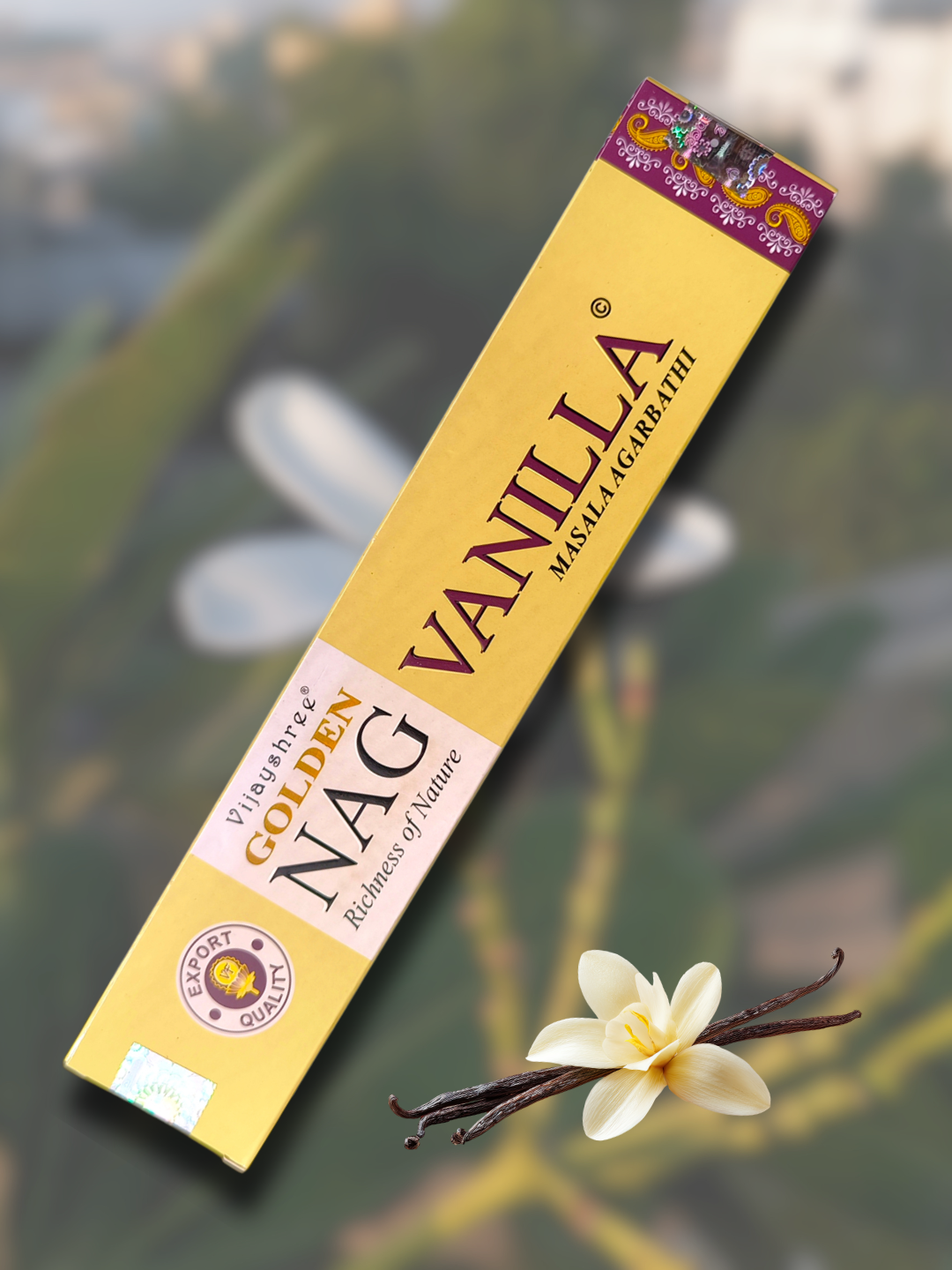 Incenso Vijayshree Golden Nag Vaniglia 15g
