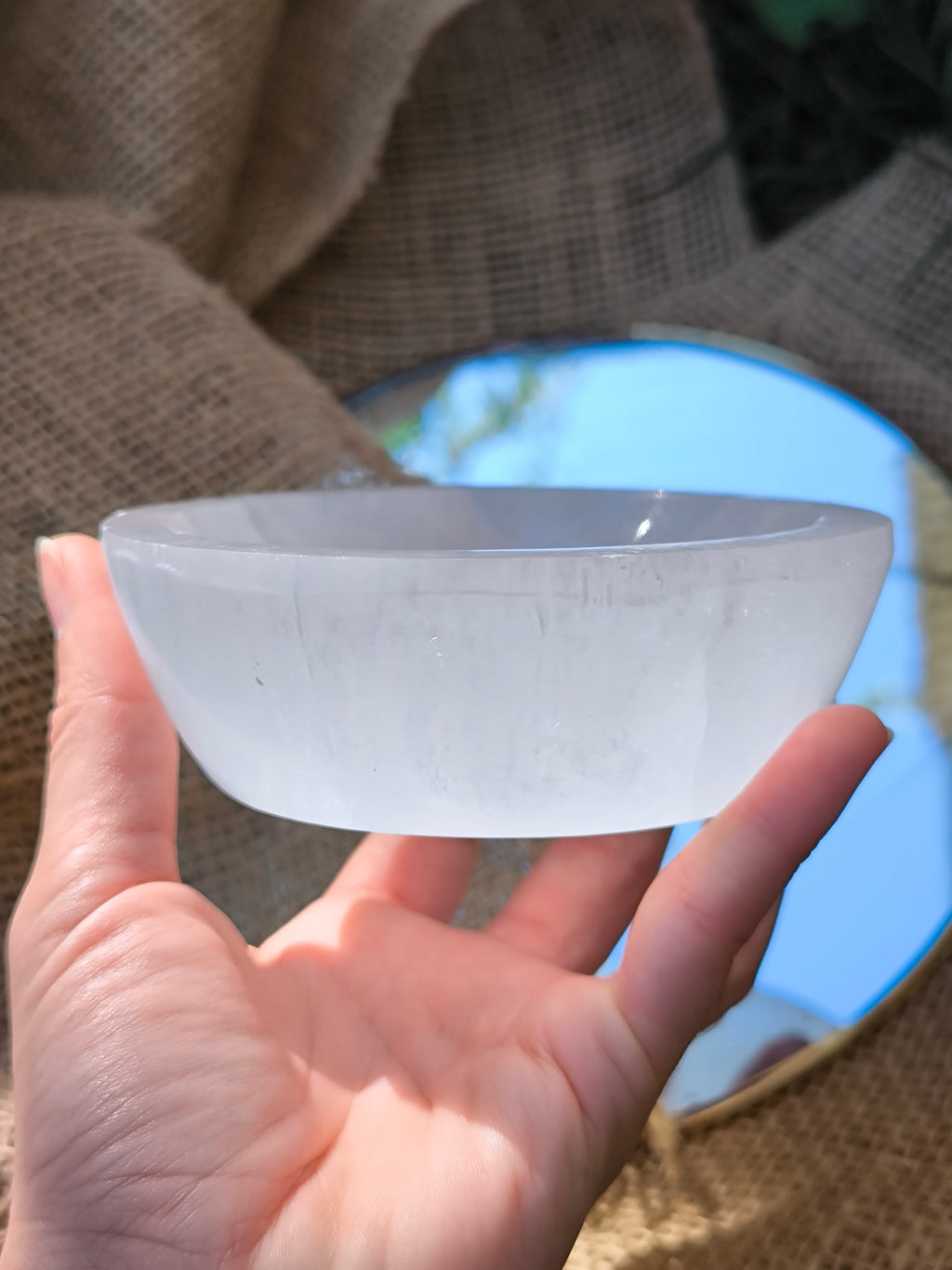 Ciotolina in selenite 10cm