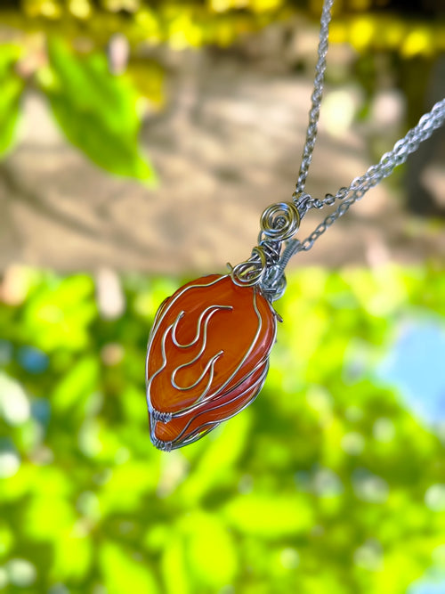 Collana Living Solstice - corniola
