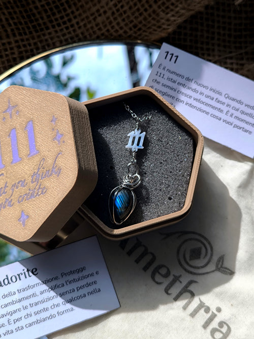 Collana Synchronicity 111 - labradorite